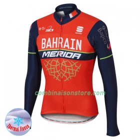 Maillot 2017 Bahrain Merida Hiver Thermal Fleece N001
